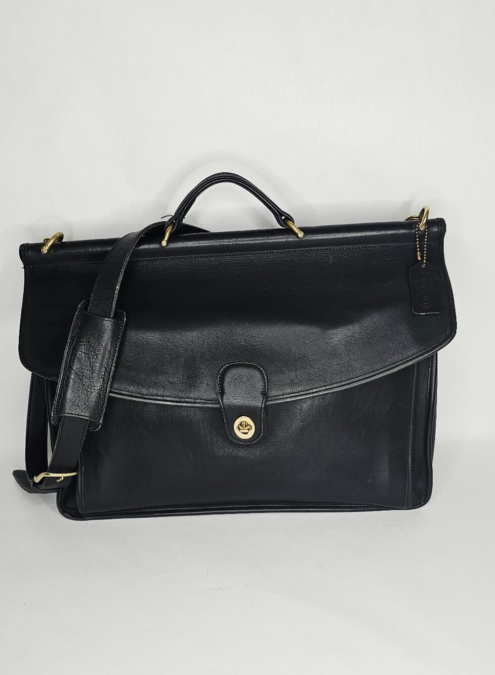 Coach Beekman 1990's Black Leather Briefcase